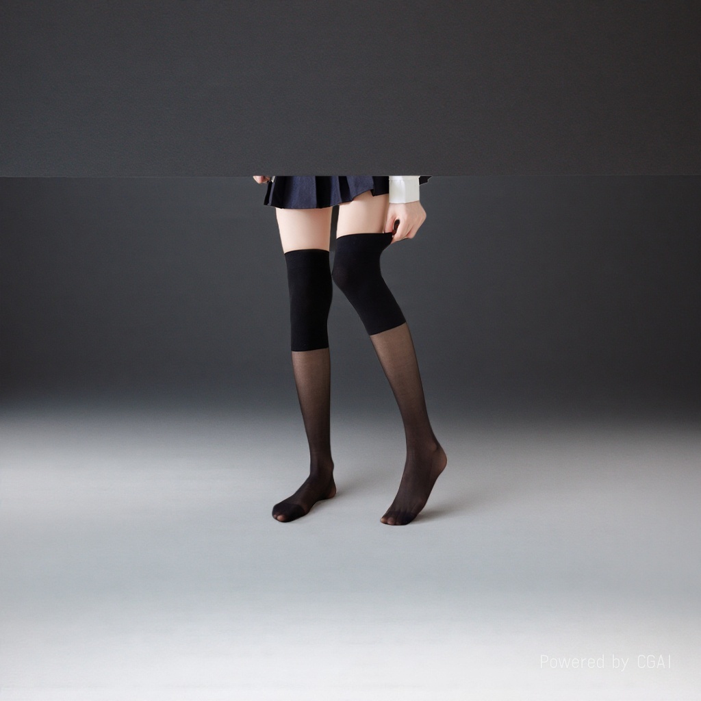 Paonas negro sobre la rodilla medias mujer verano sexy medias de baile niños medias pisando calcetines details Picture