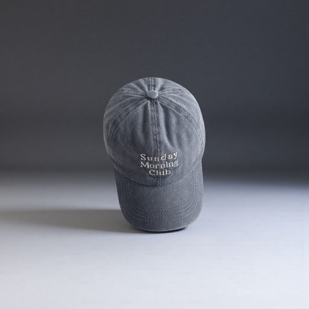 The main body of an adult grey baseball cap with sun protection and shade details Picture