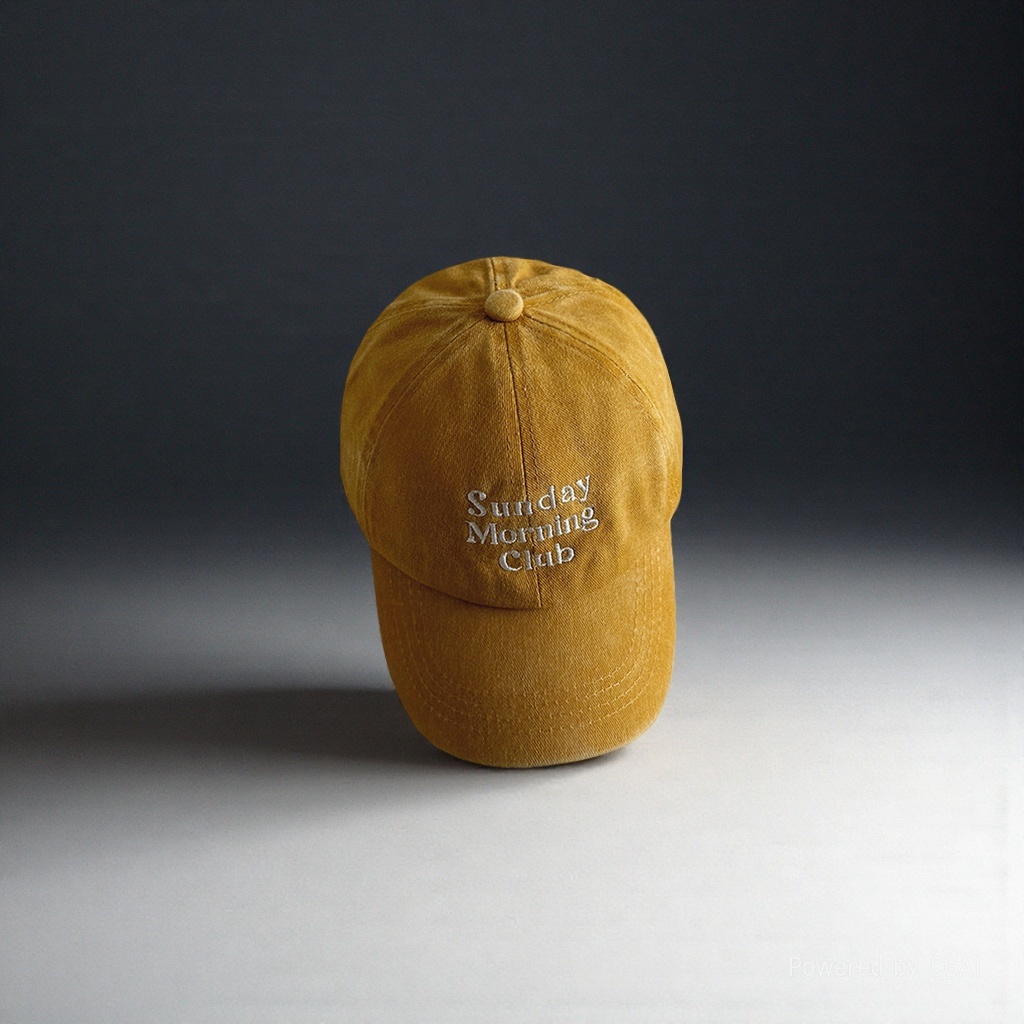 Yellow baseball cap, adult sun protection hat, straw hat, thickened and breathable