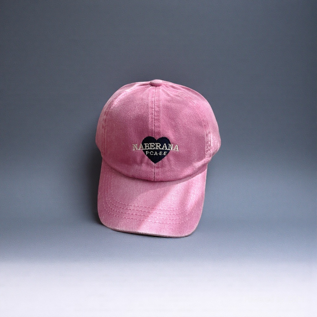 Pink baseball cap, black heart-shaped pattern NABERANA PCAEE seamless halter jacket baseball jacket Application Scenario
