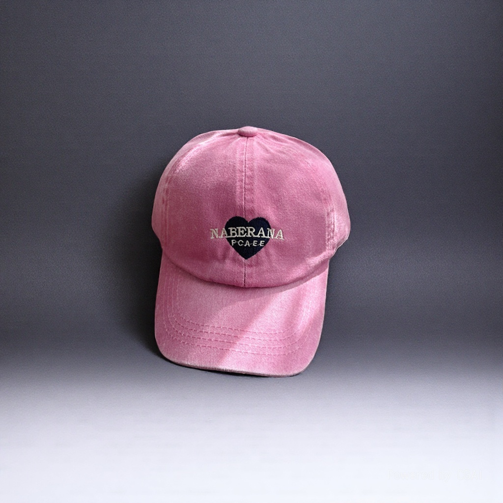 Pink baseball cap, black heart-shaped pattern NABERANA PCAEE seamless halter jacket baseball jacket Specification image