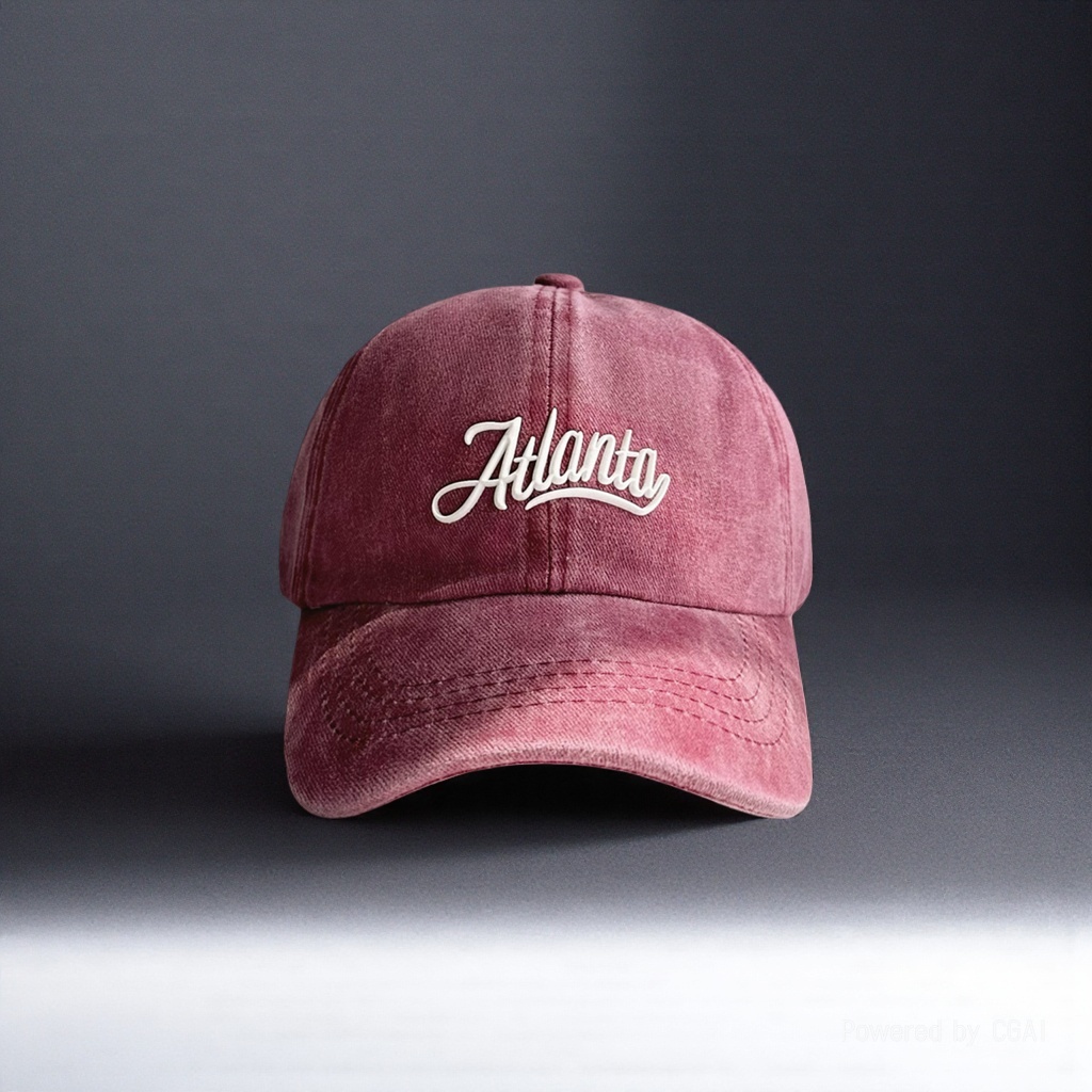 Pink adult baseball cap Atlanta embroidered sun hat and straw hat
