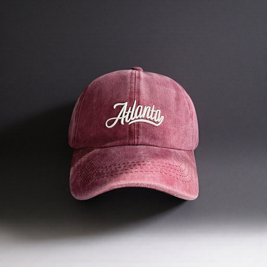 Pink adult baseball cap Atlanta embroidered sun hat and straw hat Application Scenario