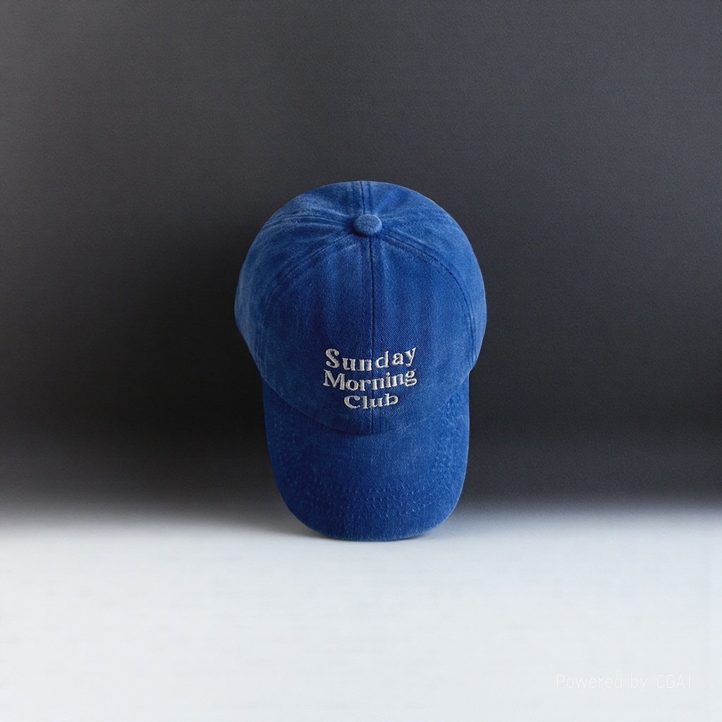 Blue baseball cap, adult sun protection hat, straw hat with brim design Application Scenario