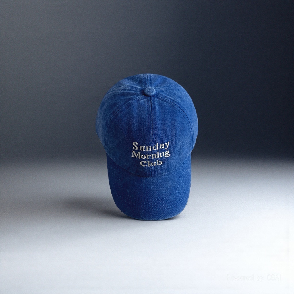 Blue baseball cap, adult sun protection hat, straw hat with brim design
