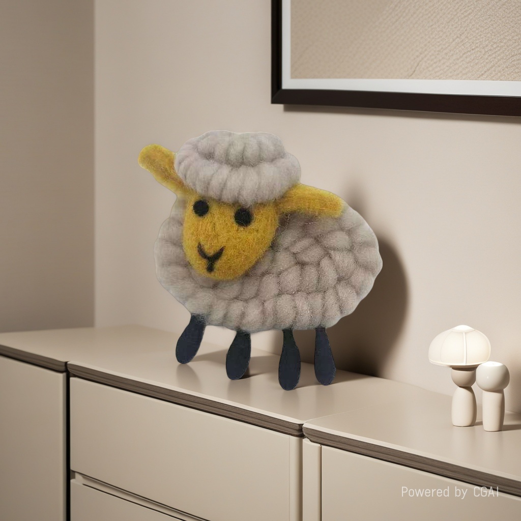 Two-color felt fabric, wool strip felt, wool felt, handcrafted materials Specification image