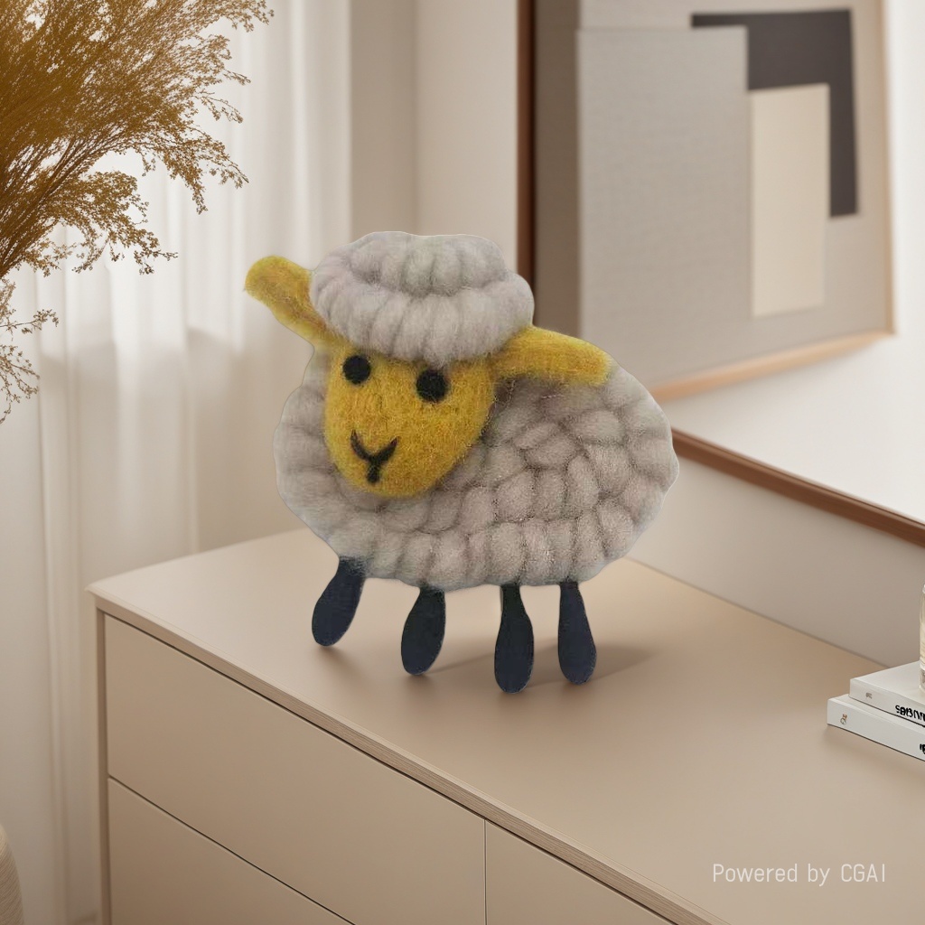Two-color felt fabric, wool strip felt, wool felt, handcrafted materials details Picture