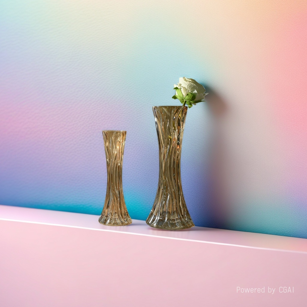 Glass bottle, crystal glass vase, transparent thickened wholesale, hydroponic flower arrangement, large creative living room decoration vase 100325903 Specification image