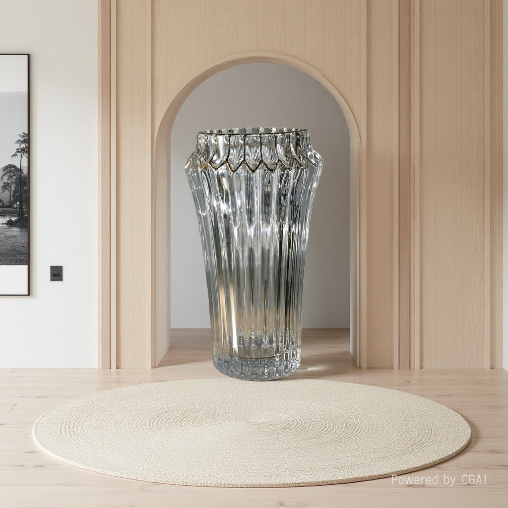 Crystal transparent glass vase home decoration piece, bamboo cypress potted vase, vase home decoration piece Application Scenario