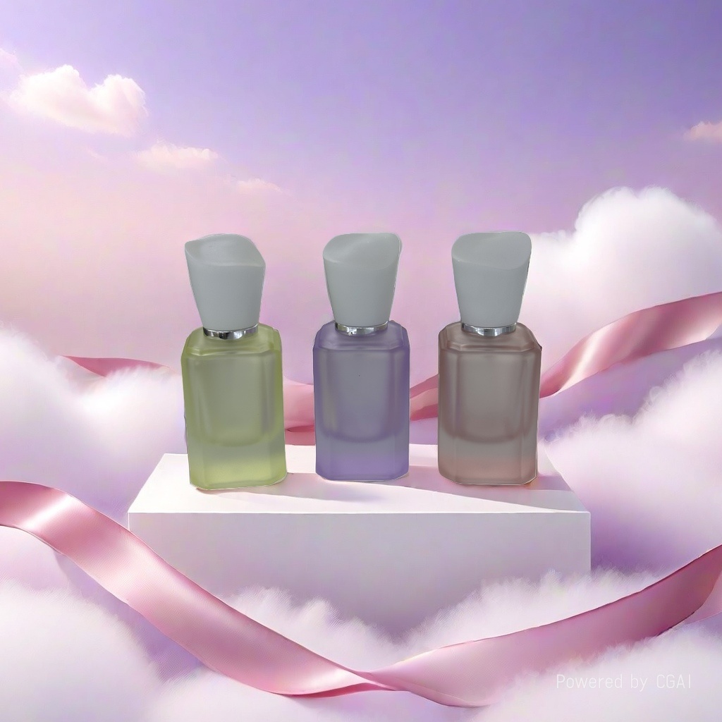 30ml high-end matte macaron-colored glass perfume bottle, rectangular hydrating spray, portable replacement bottle, empty bottle Specification image