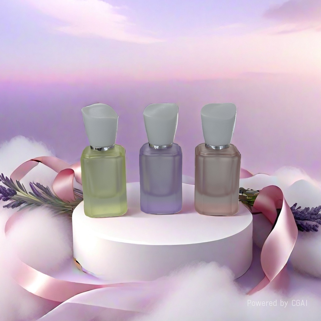 30ml high-end matte macaron-colored glass perfume bottle, rectangular hydrating spray, portable replacement bottle, empty bottle Application Scenario