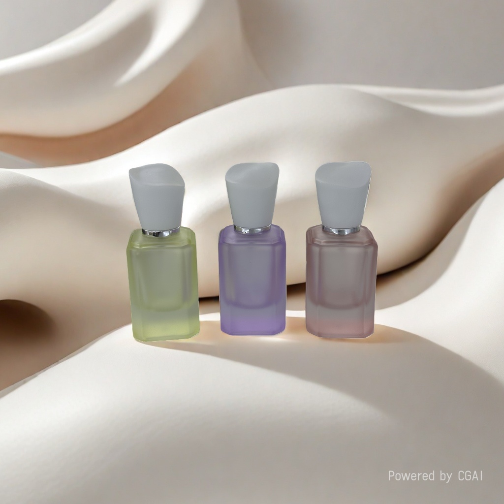 30ml high-end matte macaron-colored glass perfume bottle, rectangular hydrating spray, portable replacement bottle, empty bottle