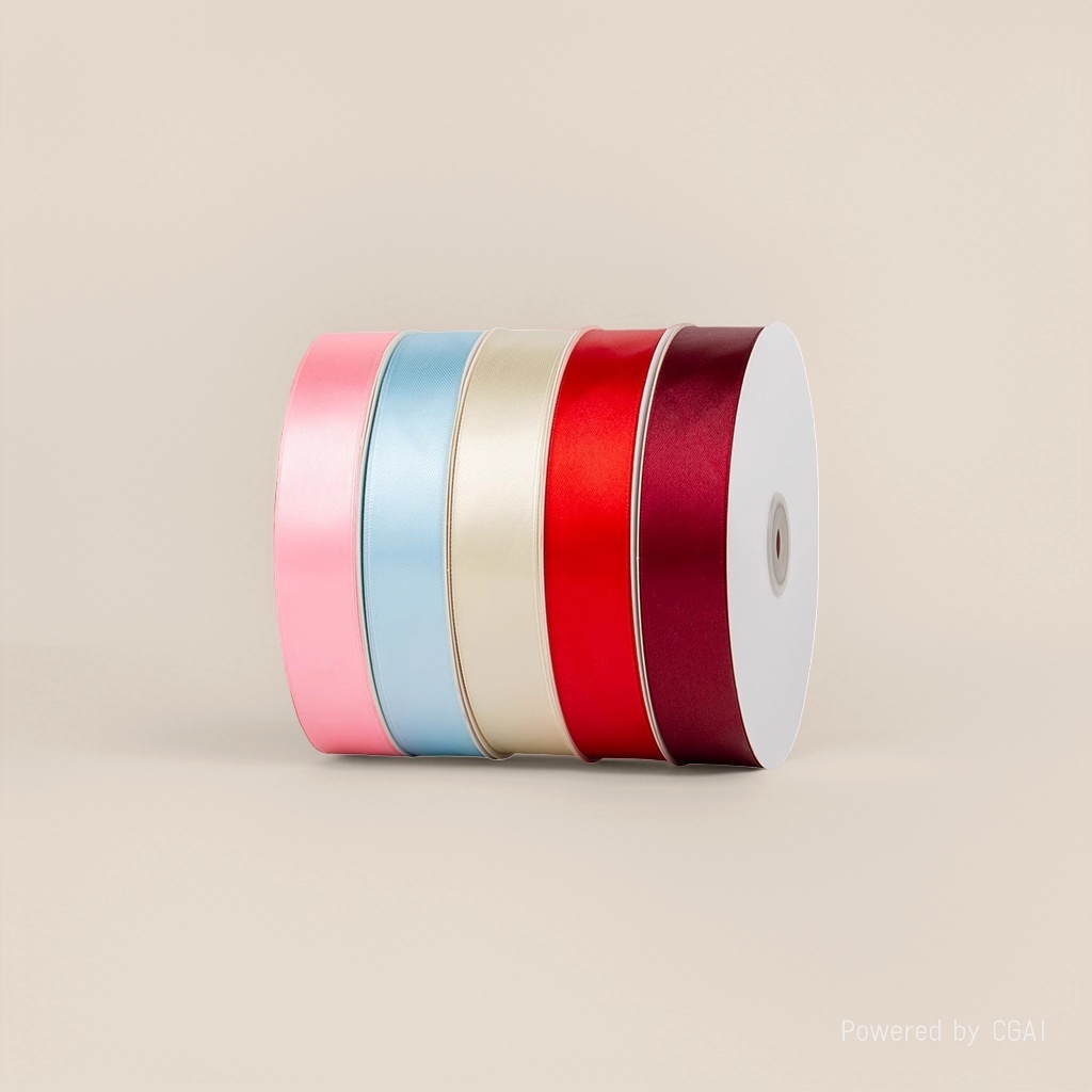Solid-color silk ribbons, gift bouquets, colored ribbons, baked ribbons, DIY handcrafted materials, polyester cable ties, ribbons details Picture