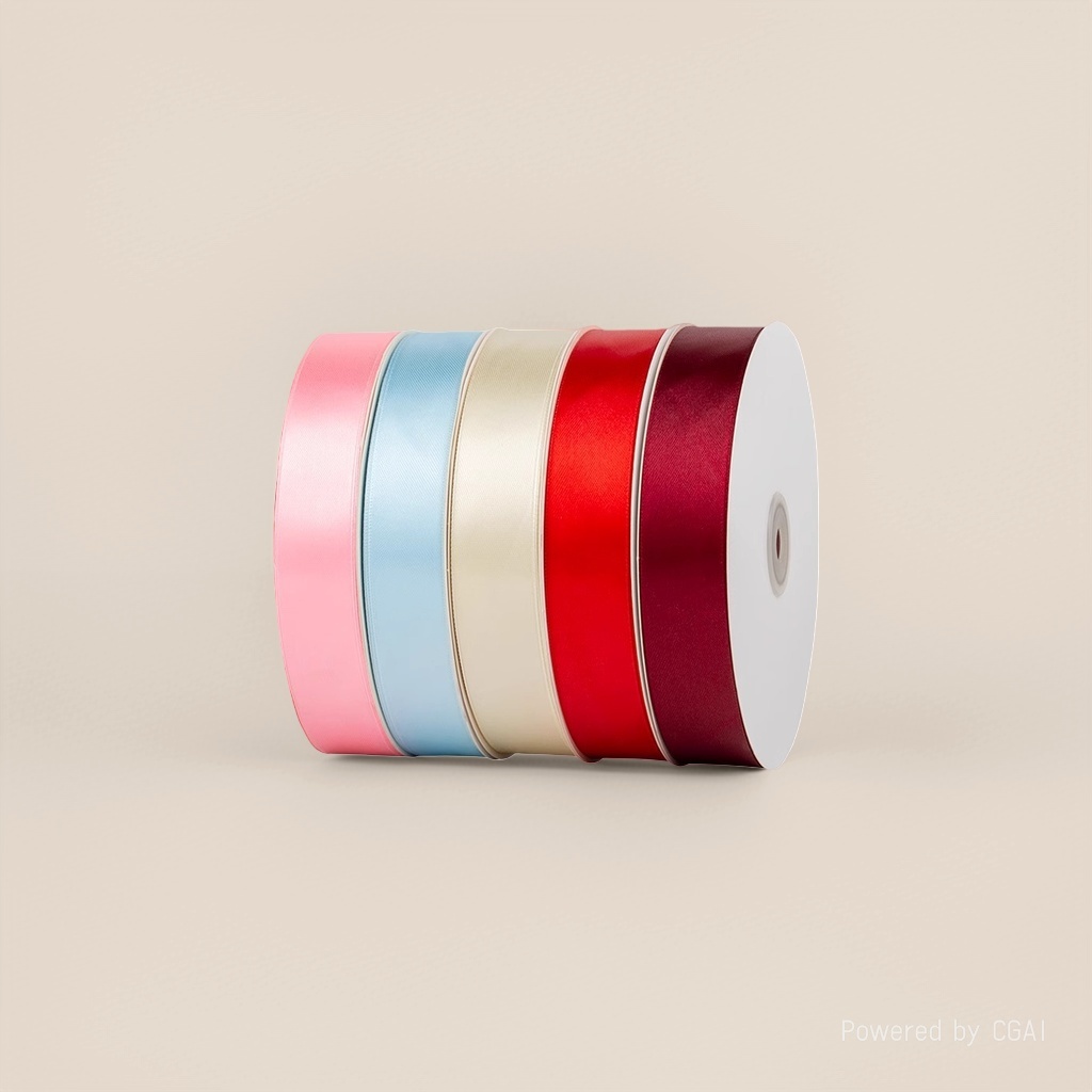 Solid-color silk ribbons, gift bouquets, colored ribbons, baked ribbons, DIY handcrafted materials, polyester cable ties, ribbons Application Scenario
