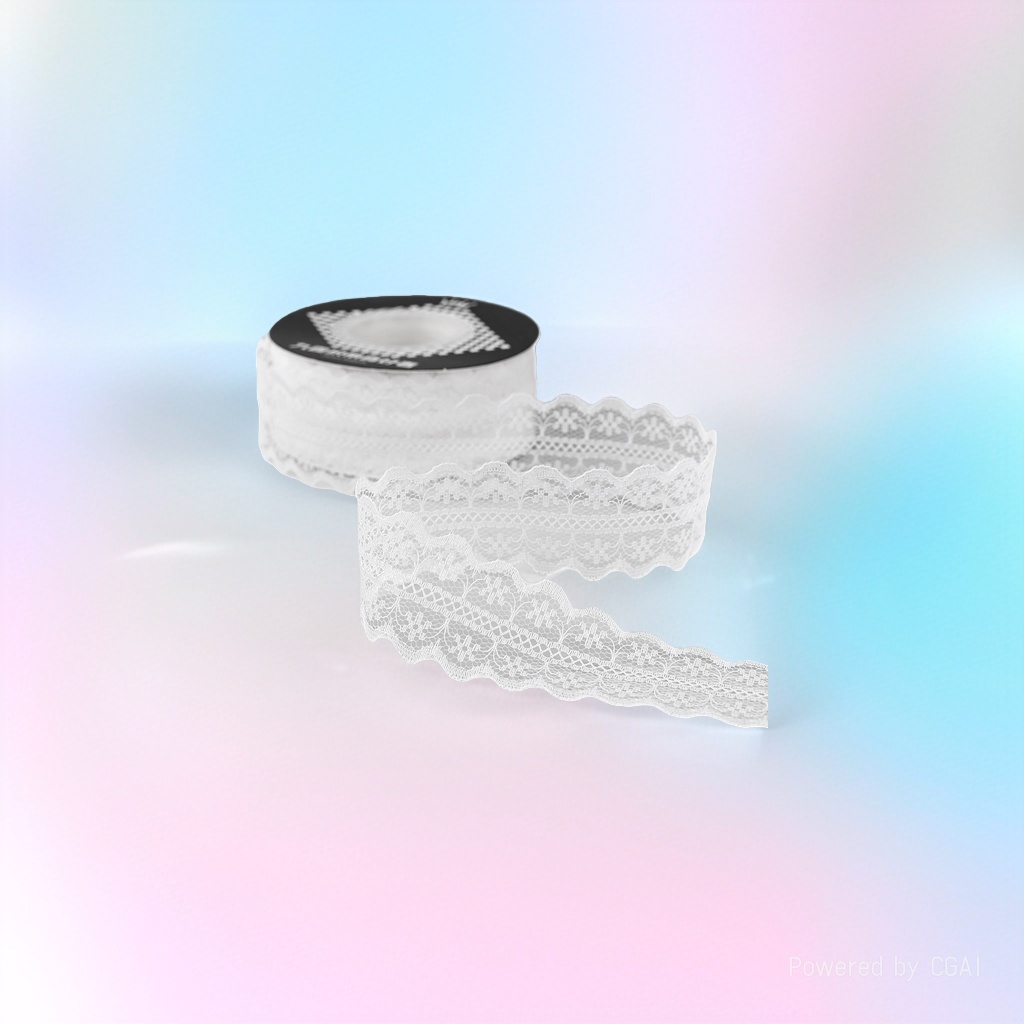 Lace weaving, handcrafted ribbon, white lace, bow, fresh flower bouquet packaging, hand-held bouquet, diy material, binding strap details Picture