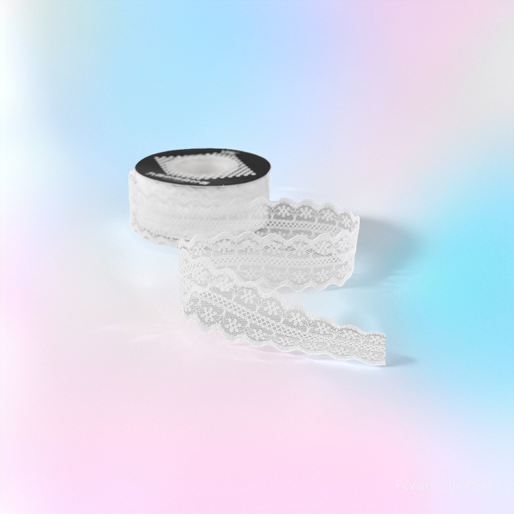 Lace weaving, handcrafted ribbon, white lace, bow, fresh flower bouquet packaging, hand-held bouquet, diy material, binding strap Specification image