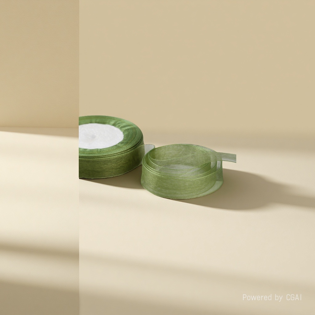 Transparent snow gauze, flower-decorated ribbon, hook hat, silk ribbon, green ribbon Application Scenario