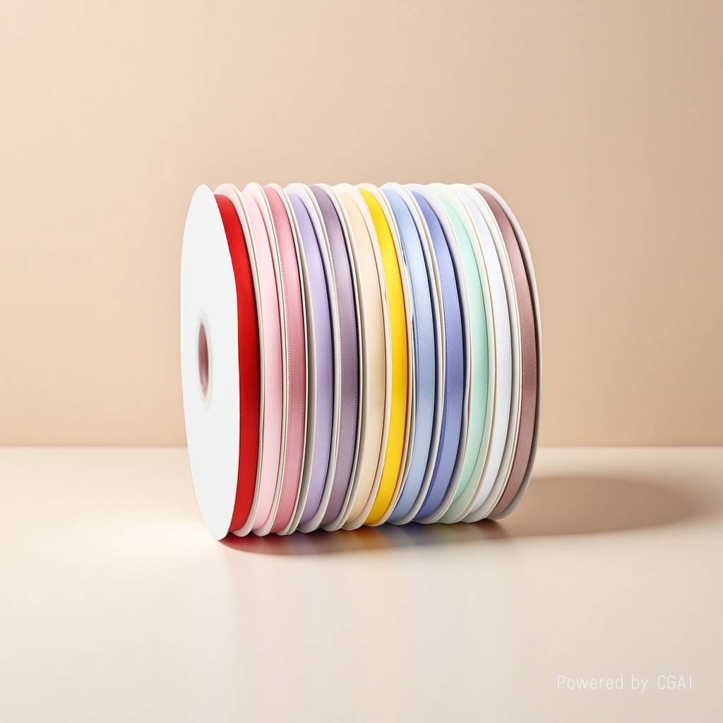 Fine silk ribbon, polyester satin ribbon, diy handmade clothing accessories, braided hair ornaments, cake wrapping, decorative weaving details Picture