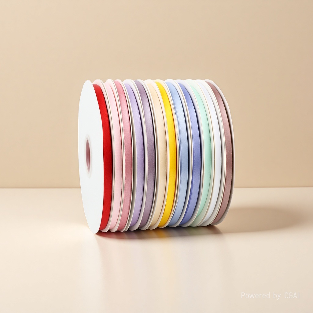 Fine silk ribbon, polyester satin ribbon, diy handmade clothing accessories, braided hair ornaments, cake wrapping, decorative weaving Specification image