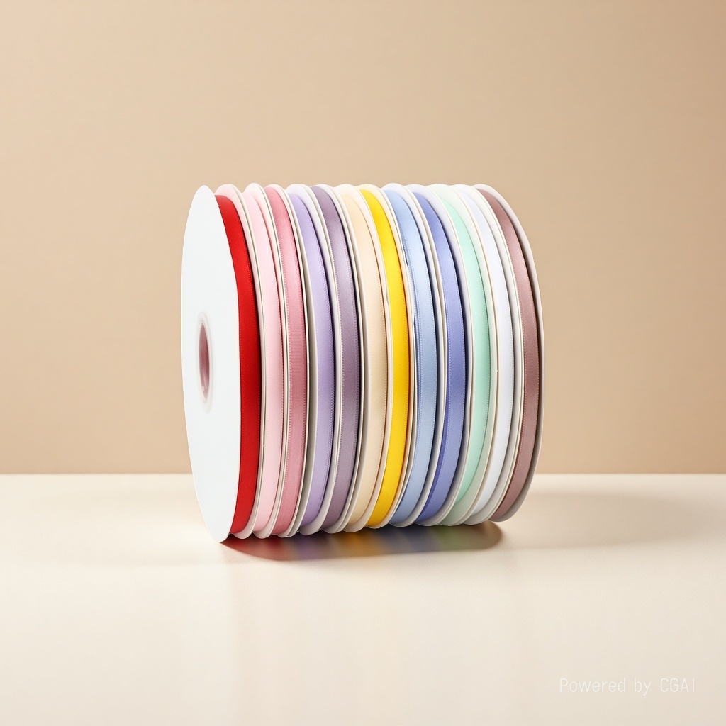 Fine silk ribbon, polyester satin ribbon, diy handmade clothing accessories, braided hair ornaments, cake wrapping, decorative weaving Item Picture