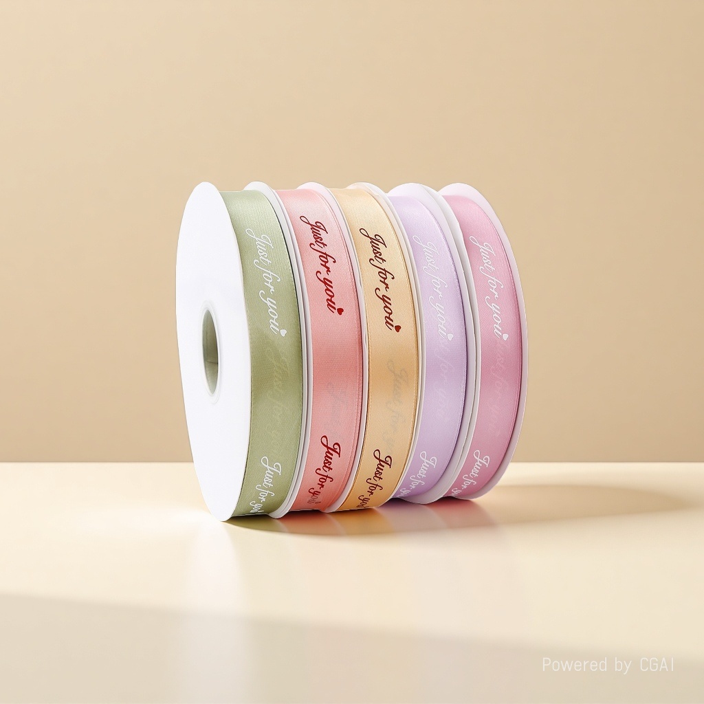 Valentine's Day English letter ribbons, flower bouquets, decorative ribbons, floral ribbons Application Scenario