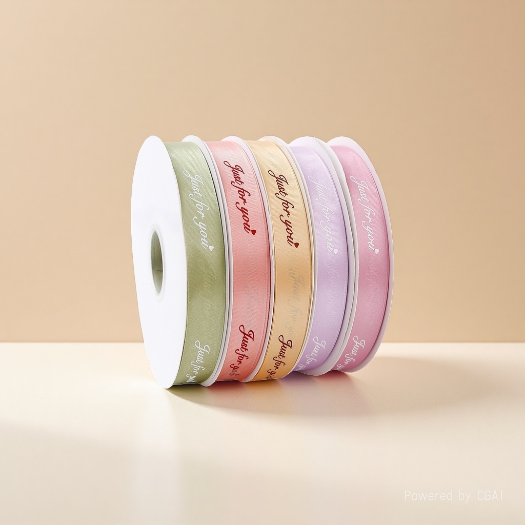 Valentine's Day English letter ribbons, flower bouquets, decorative ribbons, floral ribbons Item Picture