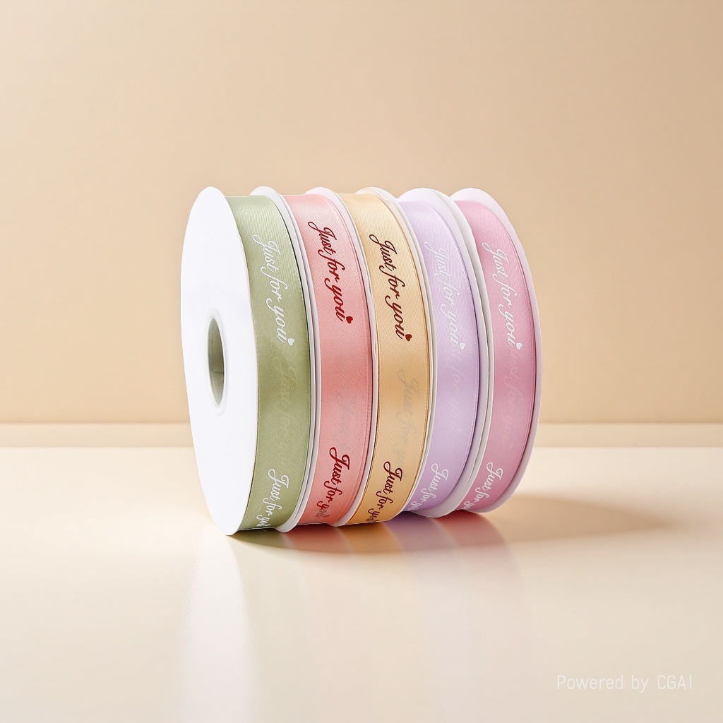 Valentine's Day English letter ribbons, flower bouquets, decorative ribbons, floral ribbons details Picture