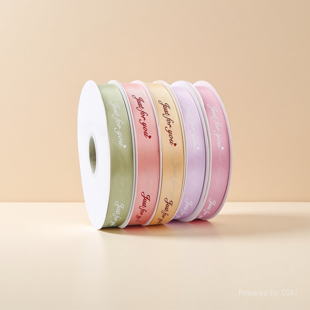 Valentine's Day English letter ribbons, flower bouquets, decorative ribbons, floral ribbons Specification image