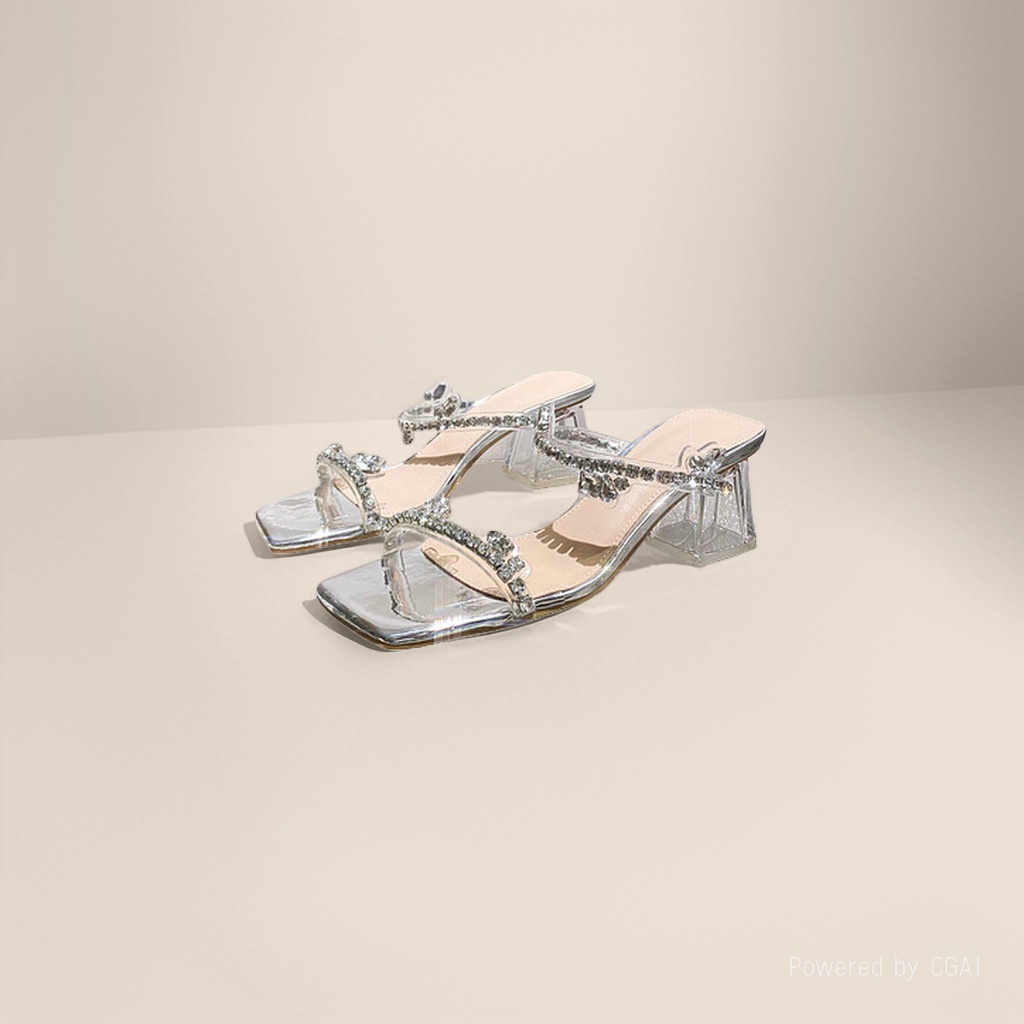 凉鞋/凉鞋青少年女/Highheels/洞洞鞋女夏季带链条/凉鞋女气质产品图