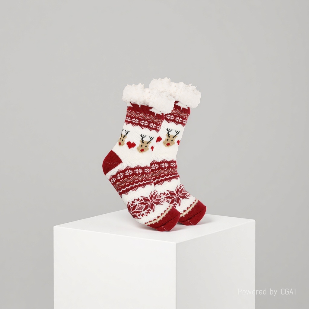 Christmas socks, ladies' autumn and winter floor socks, snow socks, thickened and fleece home sleeping socks, carpet socks, postpartum socks Application Scenario