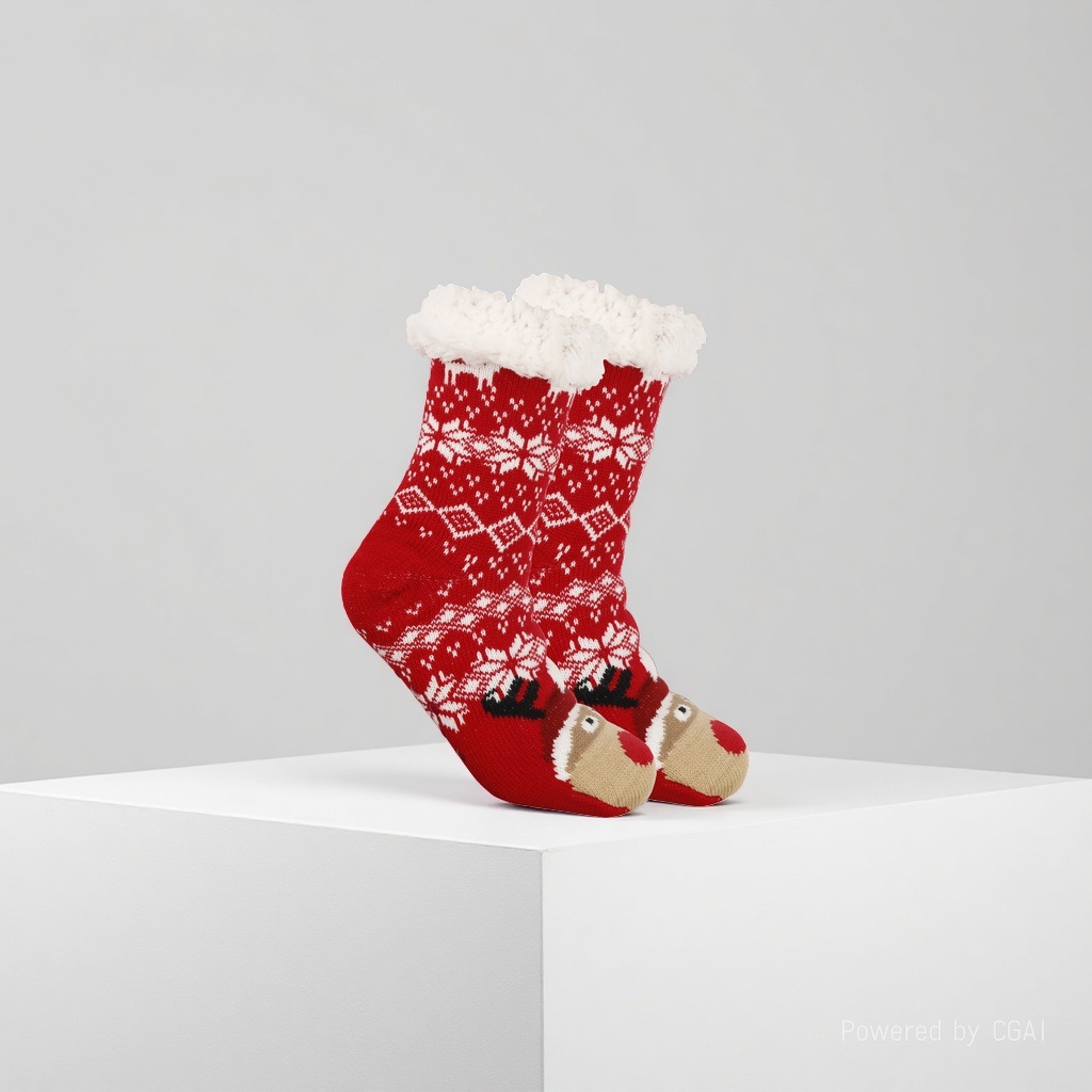 Christmas socks, ladies' autumn and winter floor socks, snow socks, thickened and fleece home sleeping socks, carpet socks, postpartum socks 165624086 Application Scenario