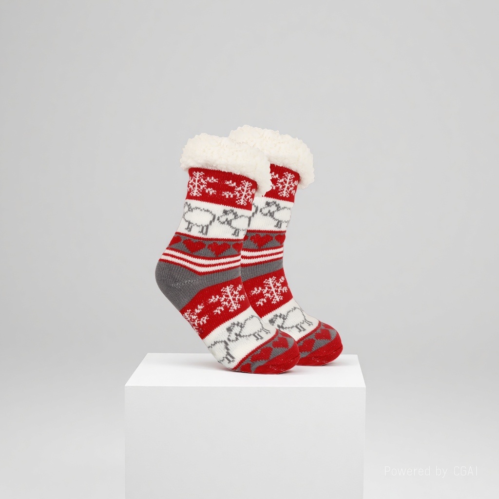 Christmas socks, ladies' autumn and winter floor socks, snow socks, thickened and fleece home sleeping socks, carpet socks, postpartum socks 165632699 Specification image