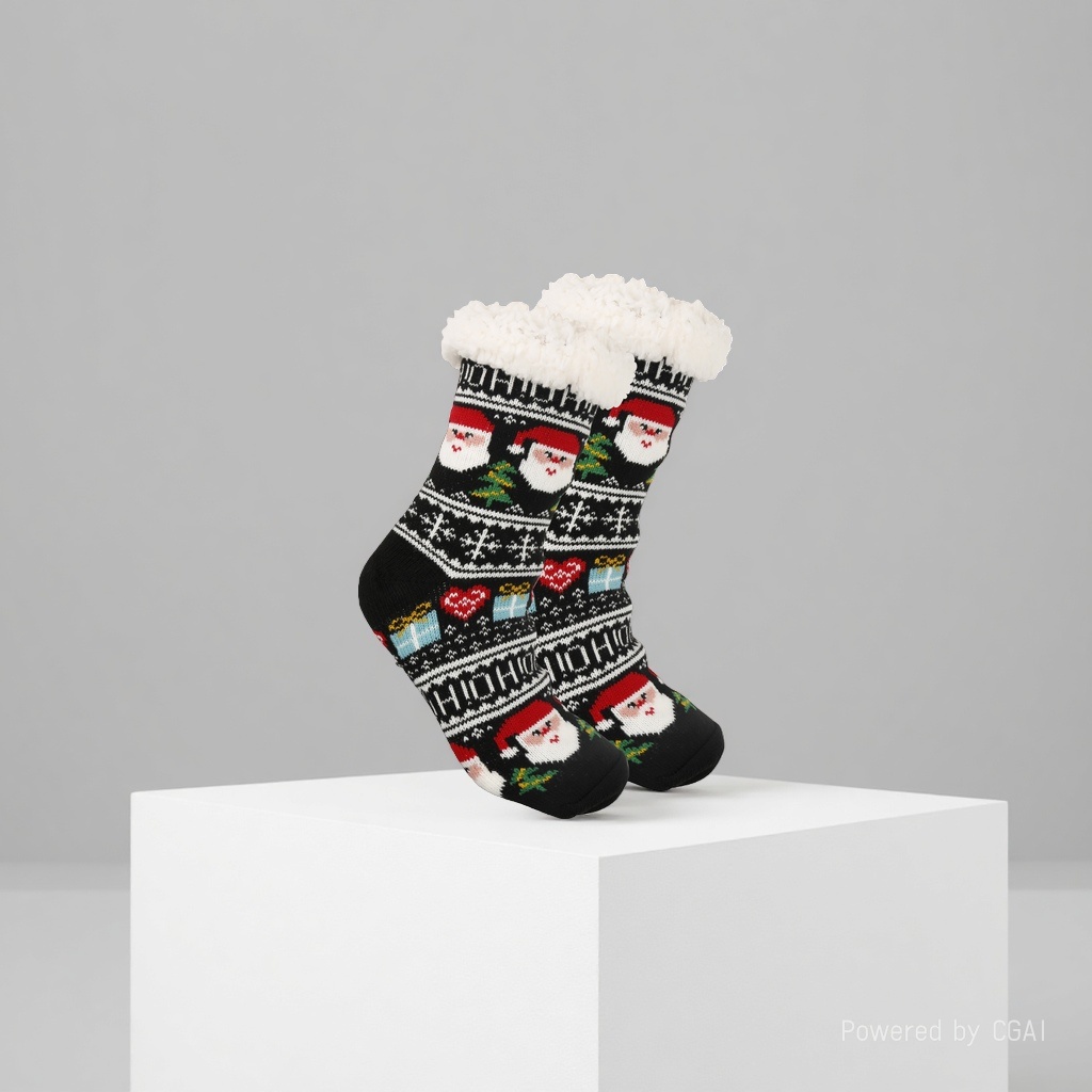 Christmas socks for women, autumn and winter floor socks, snow socks, thickened and fleece home sleeping socks, carpet socks, postpartum socks 165642802 details Picture