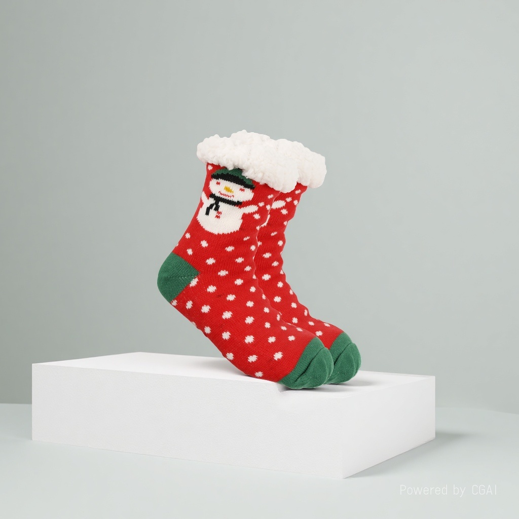 Christmas socks, ladies' autumn and winter floor socks, snow socks, thickened and fleece home sleeping socks, carpet socks, postpartum socks 165658710 Application Scenario