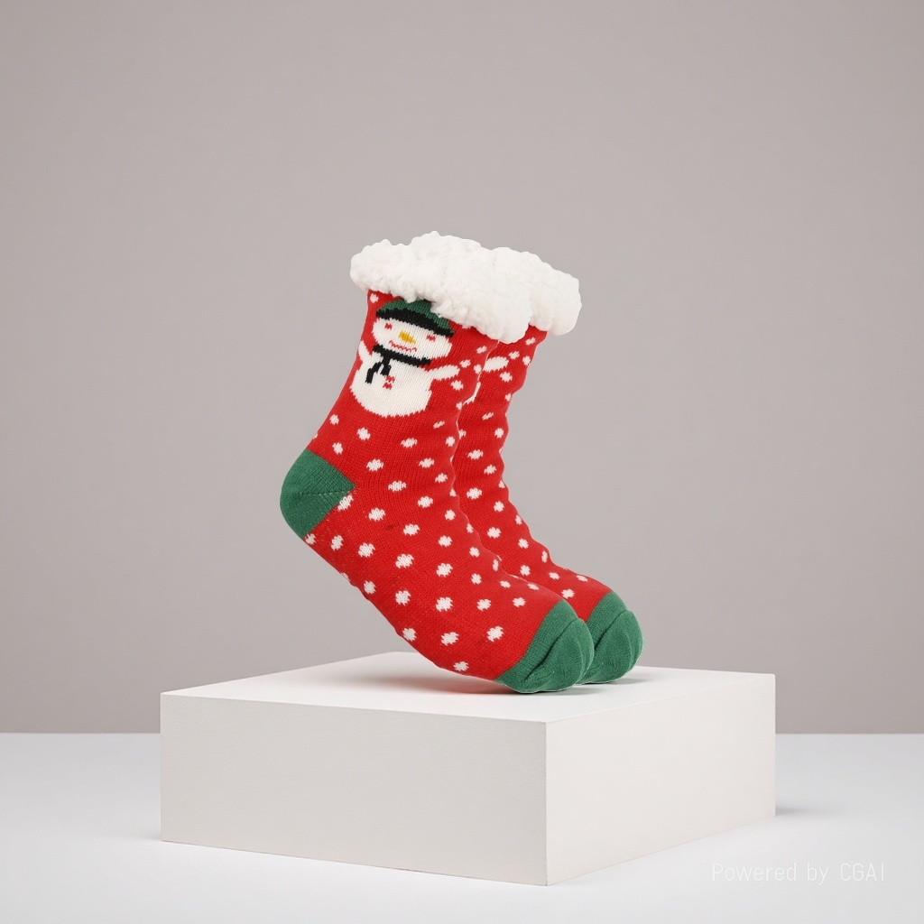 Christmas socks, ladies' autumn and winter floor socks, snow socks, thickened and fleece home sleeping socks, carpet socks, postpartum socks 165658710 Specification image