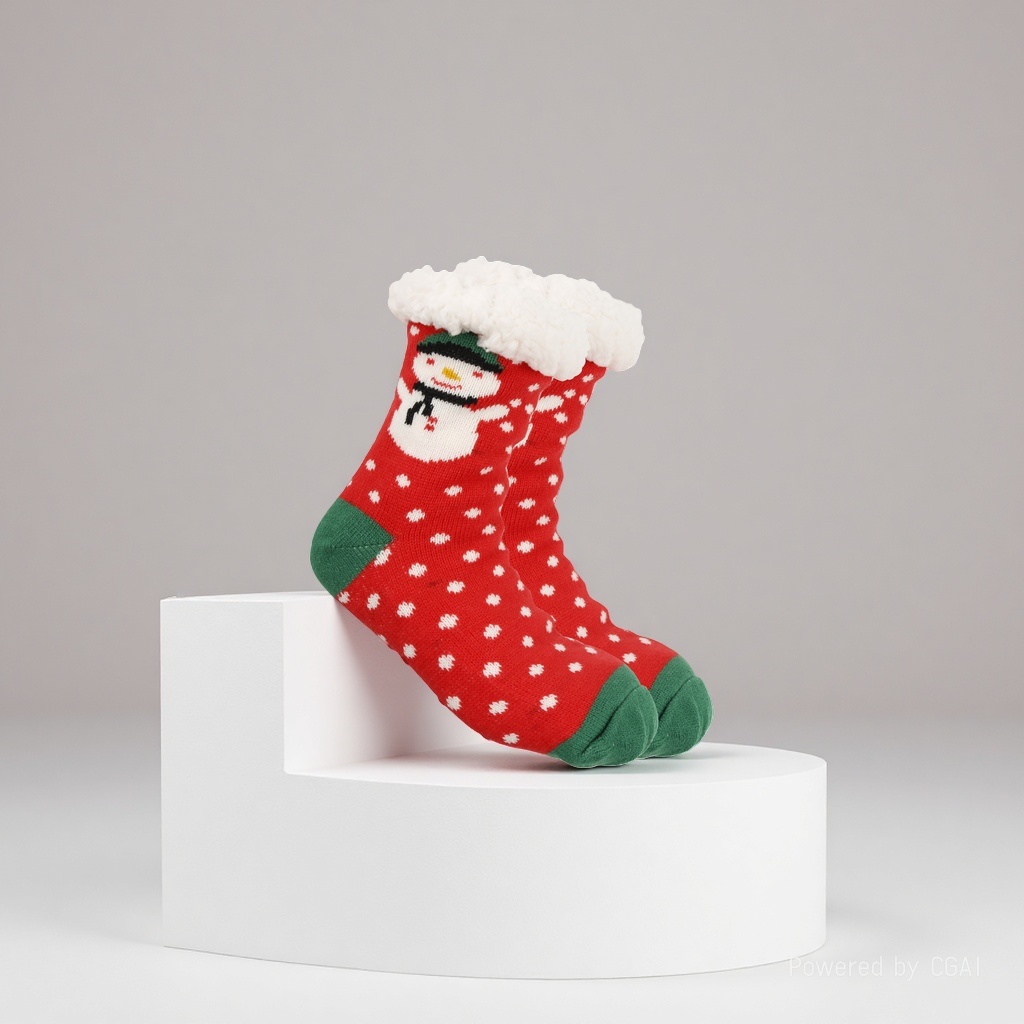Christmas socks, ladies' autumn and winter floor socks, snow socks, thickened and fleece home sleeping socks, carpet socks, postpartum socks 165658710