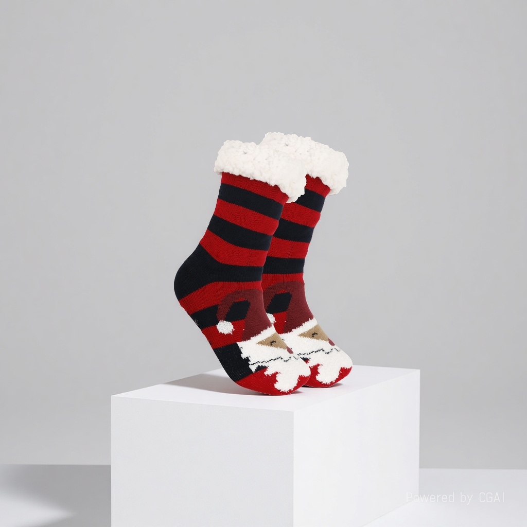 Christmas socks, ladies' autumn and winter floor socks, snow socks, thickened and fleece home sleeping socks, carpet socks, postpartum socks 165705366 details Picture