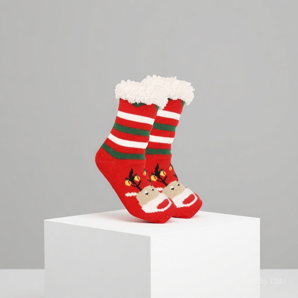 Christmas socks, ladies' autumn and winter floor socks, snow socks, thickened and fleece home sleeping socks, carpet socks, postpartum socks 165712824 Specification image