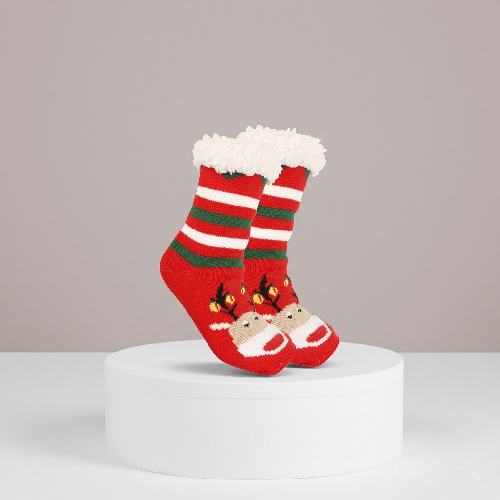 Christmas socks, ladies' autumn and winter floor socks, snow socks, thickened and fleece home sleeping socks, carpet socks, postpartum socks 165712824