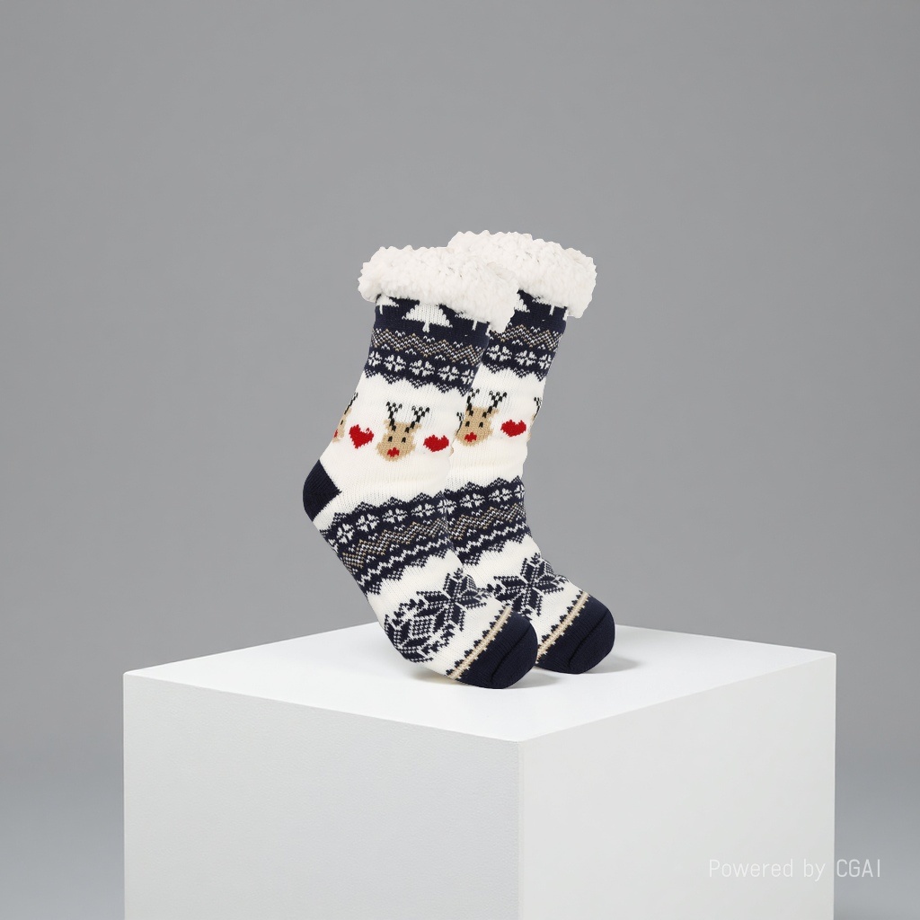 Christmas socks, ladies' autumn and winter floor socks, snow socks, thickened and fleece home sleeping socks, carpet socks, postpartum socks 165718905 Application Scenario