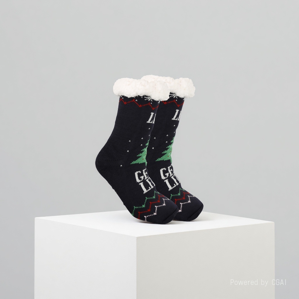 Christmas socks, ladies' autumn and winter floor socks, snow socks, thickened and fleece home sleeping socks, carpet socks, postpartum socks 165725524 Specification image