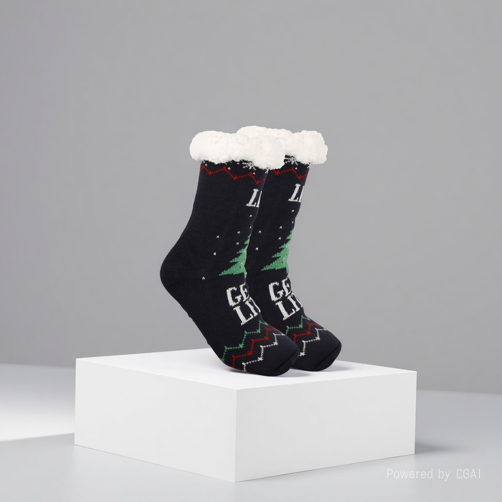 Christmas socks, ladies' autumn and winter floor socks, snow socks, thickened and fleece home sleeping socks, carpet socks, postpartum socks 165725524 Application Scenario