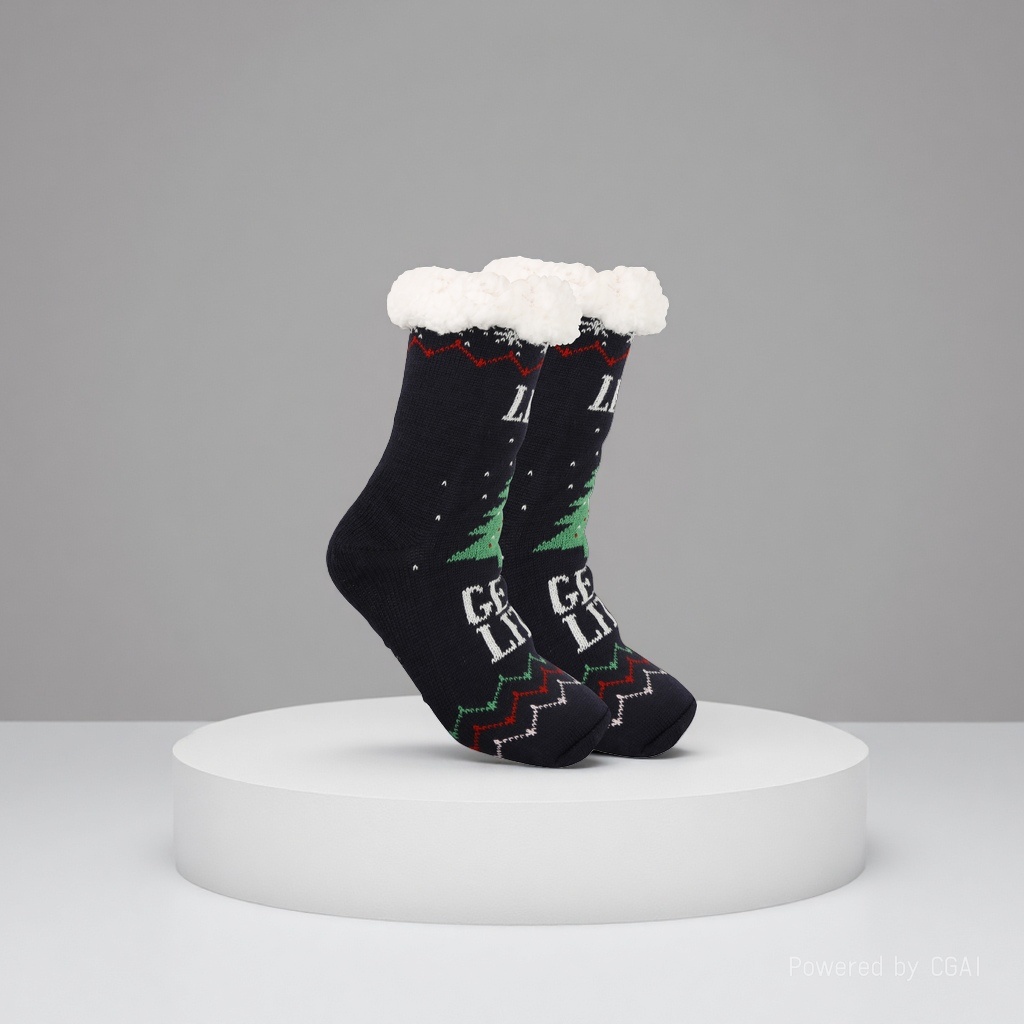 Christmas socks, ladies' autumn and winter floor socks, snow socks, thickened and fleece home sleeping socks, carpet socks, postpartum socks 165725524