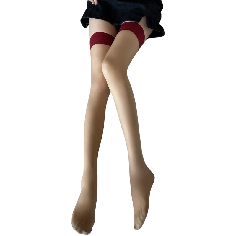 Red over-the-knee socks + four-zone pressure socks for legs, medical fatten calf socks, women's long summer socks Item Picture