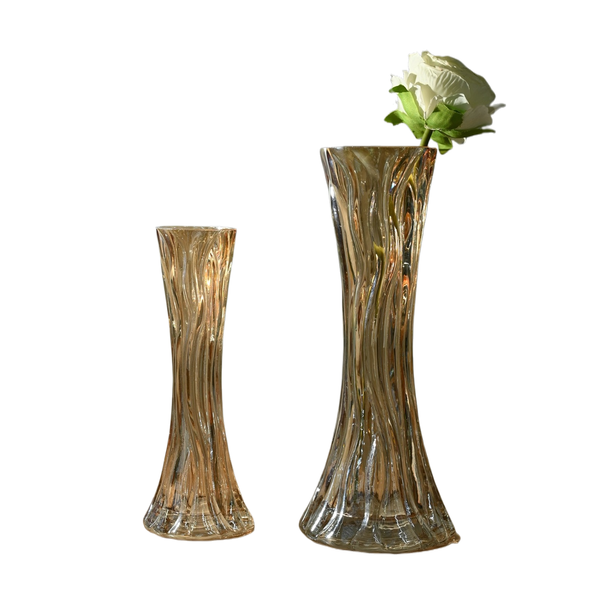 Glass bottle, crystal glass vase, transparent thickened wholesale, hydroponic flower arrangement, large creative living room decoration vase 100325903 Item Picture