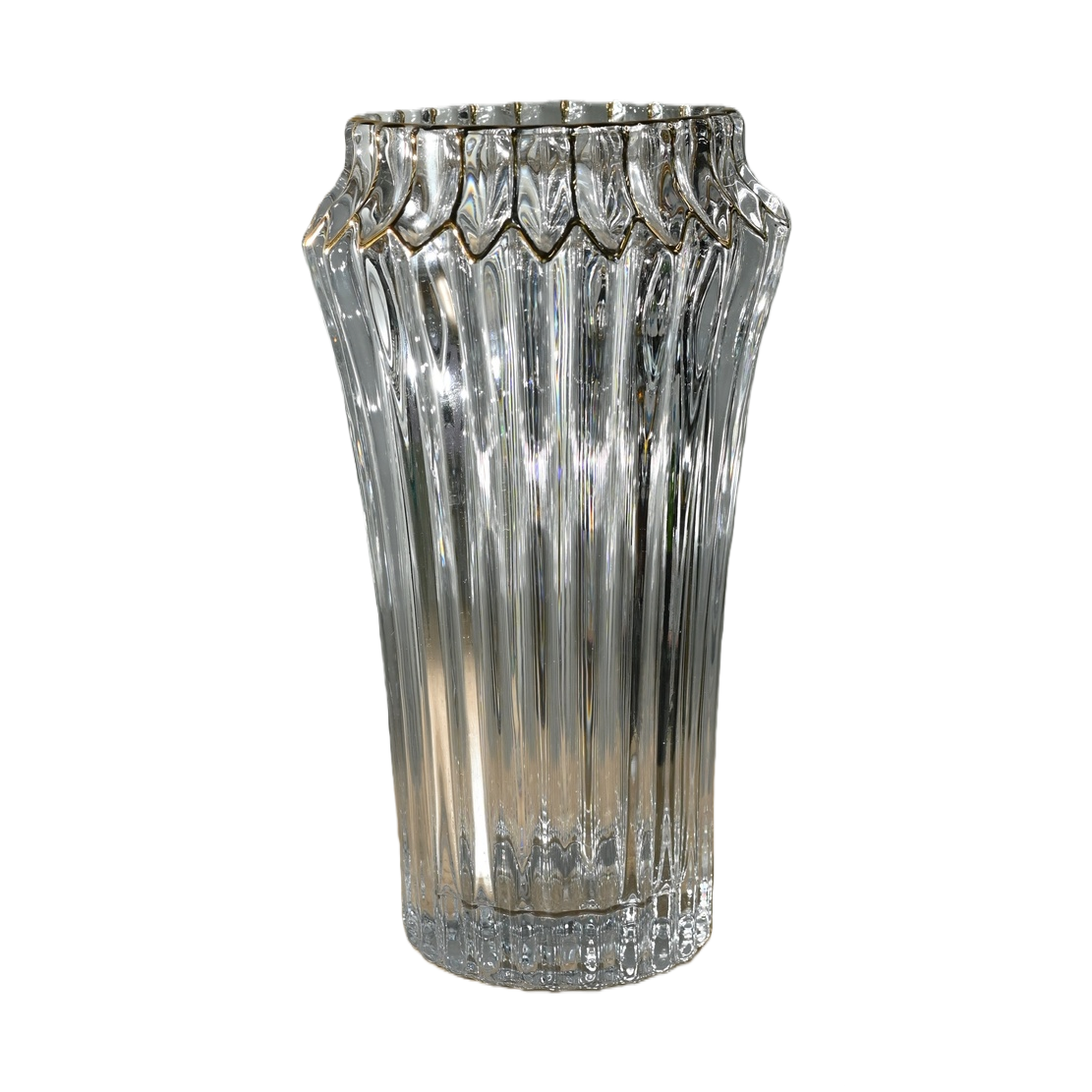 Crystal transparent glass vase home decoration piece, bamboo cypress potted vase, vase home decoration piece Item Picture