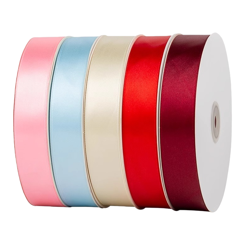 Solid-color silk ribbons, gift bouquets, colored ribbons, baked ribbons, DIY handcrafted materials, polyester cable ties, ribbons