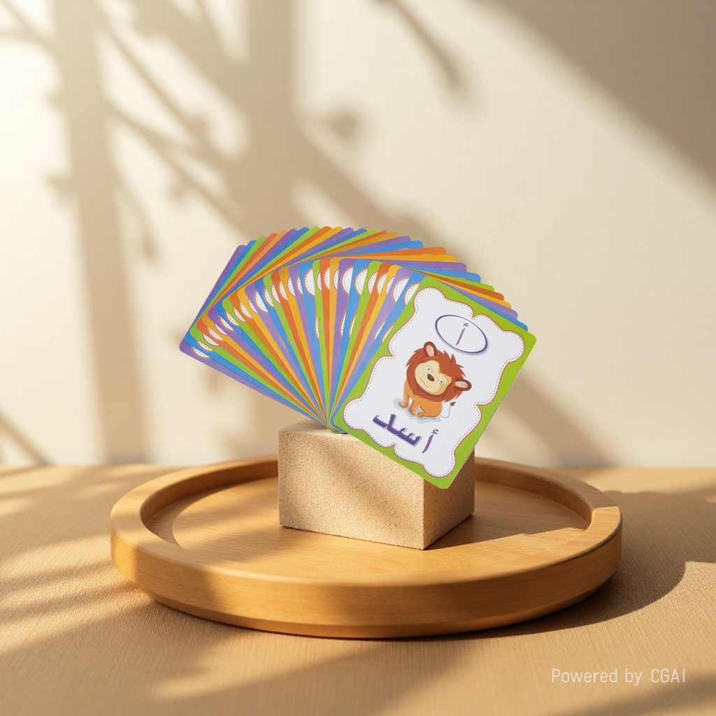 Erasable flashcard science and education card for learning Arabic alphabet recognition, early education for kindergarten children Application Scenario