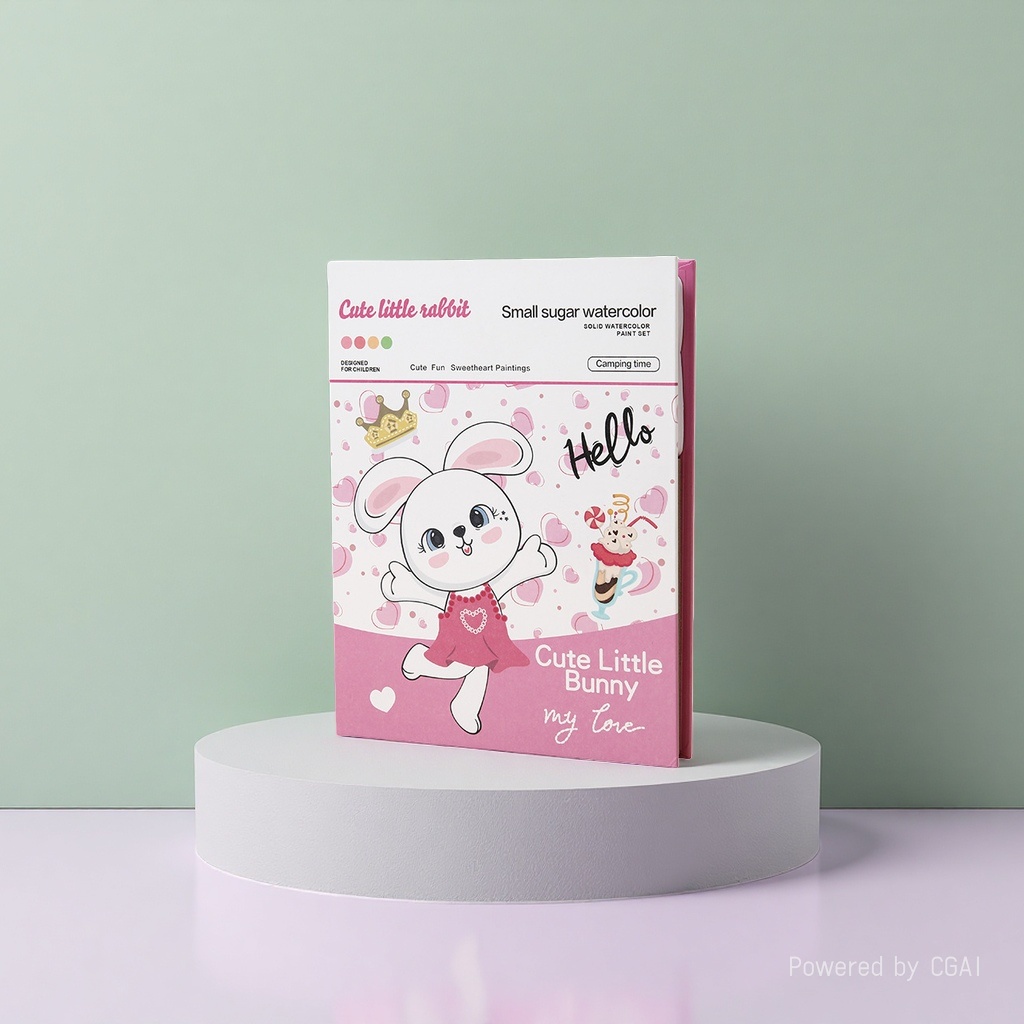 Childhood Watercolor Little Sugar Drawing Children's Coloring Book, Watercolor Painting Book, Watercolor Filling Picture Book, Painting set Specification image