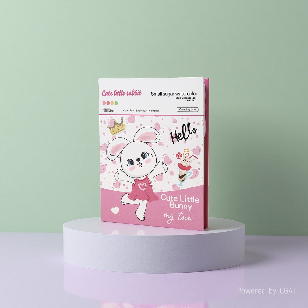 Childhood Watercolor Little Sugar Drawing Children's Coloring Book, Watercolor Painting Book, Watercolor Filling Picture Book, Painting set details Picture